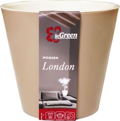 Цветочный горшок InGreen Комплект London ING1552МШОК-K молочный шоколад
