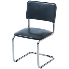 Стул Фабрикант "Sylwia", каркас металл хром, кожзам черный No Brand