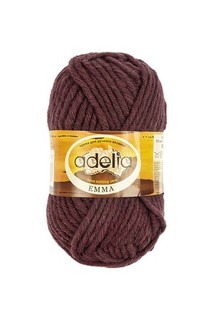 Пряжа ADELIA "EMMA" 10 шт. в упак. цвет бордовый EMMA-27, 50 м от