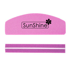 SunShine, Пилка для шлифовки луна МИНИ розовая 100/180 S39PK-M, 1 шт