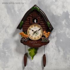 Часы настенные с кукушкой Белочки, плавный ход, 53 х 35 см No Brand