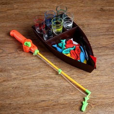 Игра Пьяная рыбалка, лодка 30х16 см, 6 стопок Sima Land
