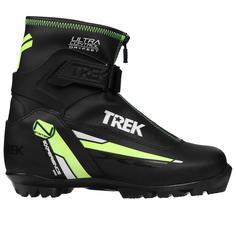 Ботинки лыжные NNN TREK Experience1 черный/лого зелёный неон размер RU40 EU41 СМ25,5