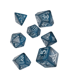 Набор кубиков Q-Workshop Call of Cthulhu Abyssal & white Dice Set SCTH3F