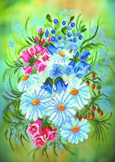 Вышивка бисером Букет с ромашками 0037/Б, 25x35 см от Матренин посад