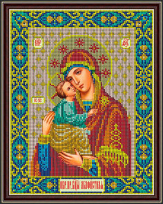 Набор для вышивания бисером GALLA COLLECTION Икона Божией Матери "Акафистная", арт.И062