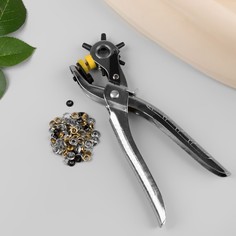 Щипцы-пробойник для установки блочек и кнопок, 21 × 9 см, с блочками и кнопками Арт Узор