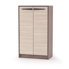 Тумба для обуви высокая Оптимум ясень шимо светлый/темный No Brand