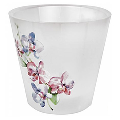 Горшок для цветов InGreen London Orchid Deco D160мм 1,6л голубая орхидея