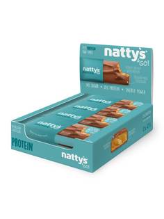 Шоколадный батончик Nattys&Go PRO с арахисовой пастой покрытый молочным шоколадом 45 г