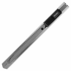 Нож канцелярский 9 мм BRAUBERG "Extra 30", металлический, лезвие 30°, автофиксатор, подвес