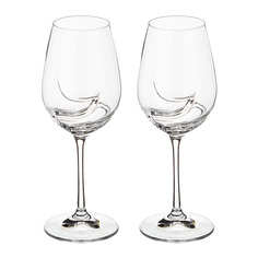 Набор бокалов для вина из 2 шт "turbulence" 350 мл высота 22,5 см (кор 24 набор) Crystal Bohemia