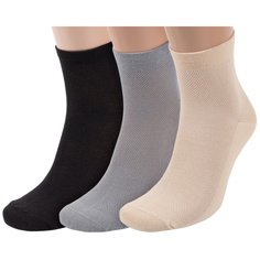 Комплект носков мужских ХОХ 3-X-1128 черных; серых; бежевых 27