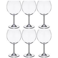 Набор бокалов для вина из 6 шт "klara sylvia" 460 мл высота 18 см (кор 8набор.) Crystal Bohemia
