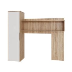 Надстройка для тумбы под ТВ 2 Норд дуб сонома светлый/белая аляска No Brand