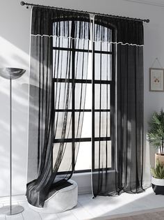 Тюль Miazzo 300х270 см Черная в гостиную детскую спальню Турция