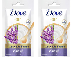 Маска для волос Dove лаванда розмарин, 20мл х 2шт.