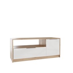 Тумба под ТВ-1 Норд дуб сонома светлый/белая аляска No Brand