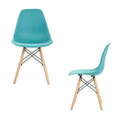 Стулья LEON в стиле EAMES DSW, бирюзовый, набор 2 шт