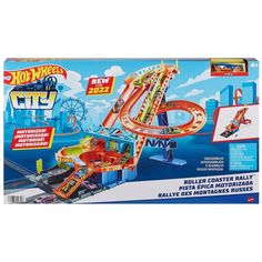 Игрушечный трек Mattel Hot Wheels Сити Американские горки HDP04