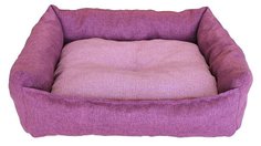 Лежак StylChairs для собаки кошки с бортиками, текстиль, цвет сиреневый