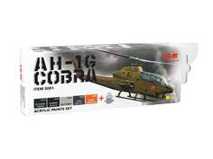 C3001 ICM Набор акриловых красок для Cobra AH-1G (5 красок + матовый лак, по 12 мл)