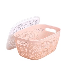 Корзина для хранения Leaves small pink No Brand