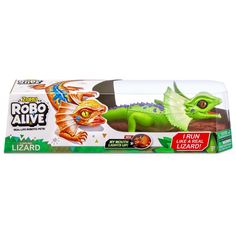 Интерактивная игрушка ZURU Robo Alive Ползущая Ящерица, зеленая, 7149