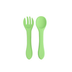 Ложка и вилка из силикона для кормления DD&SiliconeSet 690DDLVZ