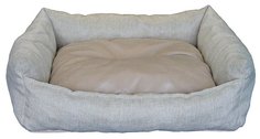 Лежак StylChairs для собаки кошки с бортиками, текстиль, цвет бежевый