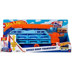 Игрушечный трек Mattel Hot Wheels Грузовик-автотрек Десантирование с воздуха HDY92