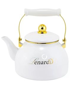Чайник эмалированный Lenardi Miguel 4л белый