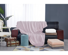 KARTEKS 783/180.005 Жаккардовый плед "KARTEKS" 180х200см Пирамидка-05 пепельная роза