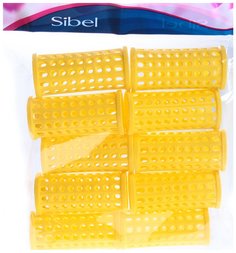 Бигуди Sibel пластиковые желтые 30 мм 10 шт 4600732