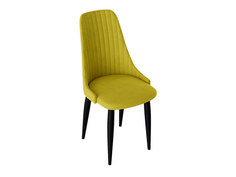 Стул ТриЯ Франк Конус 2 Черный матовый / Желтый микровелюр Triya