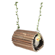 Домик-туннель деревянный подвесной для птиц и грызунов, Bentfores, 34 х 20 х 14 см