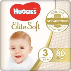 Подгузники "Huggies" Mega Elite Soft 3, 5-9кг, 80 шт