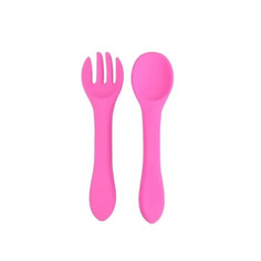 Ложка и вилка из силикона для кормления DD&SiliconeSet 690DDLVR