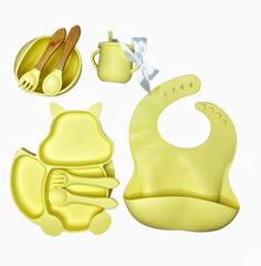Набор силиконовой посуды для детей DD&SiliconeSet Set Белочка 690NSKSL