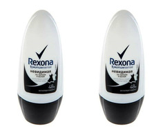 Дезодорант Rexona Невидимая защита на чёрном и белом 50 мл 2 шт
