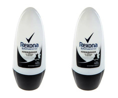 Дезодорант Rexona Невидимая защита на чёрном и белом 50 мл 2 шт