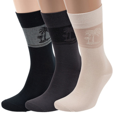 Комплект носков мужских ХОХ 3-X-1202 черных; серых; бежевых 25