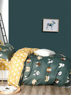 Пододеяльник сатин Milky Garden "Dogs Жизель" евро на молнии 200x215 см