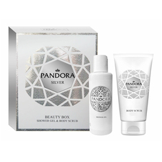 Набор подарочный Pandora Silver гель для душа 150 мл+скраб для тела 150 мл
