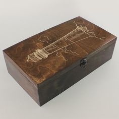 Коробка для чайных пакетиков с узором из 4 отделений море маяк - 168 No Brand