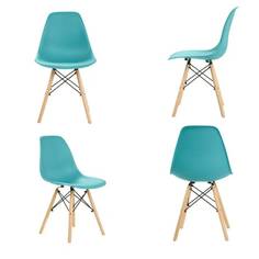 Стулья LEON в стиле EAMES DSW, бирюзовый, набор 4 шт