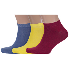 Комплект носков мужских ХОХ 3-SPM-180 синих; желтых; бордовых 29