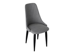 Стул ТриЯ Франк Конус 2 Черный матовый / Серый микровелюр Triya
