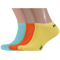 Комплект носков мужских ХОХ 3-SPM-172 бирюзовых; оранжевых; желтых 25