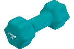 BRADEX Гантель неопреновая, 3 кг, голубая SF 0543